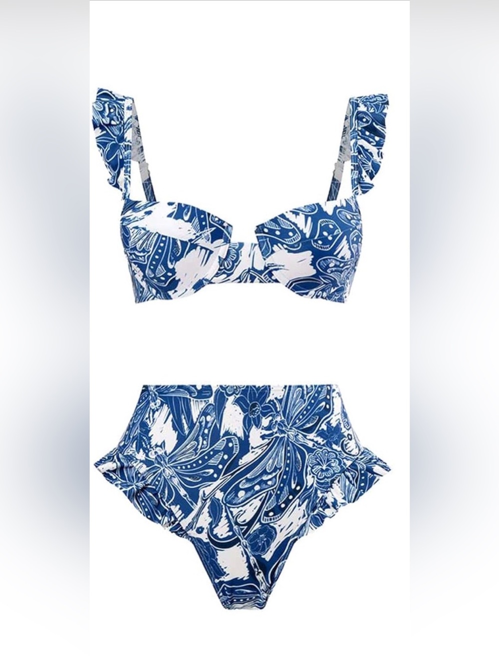 Women’s Blue and White Bikini